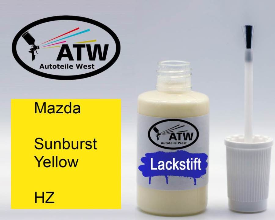 Mazda, Sunburst Yellow, HZ: 20ml Lackstift, von ATW Autoteile West.